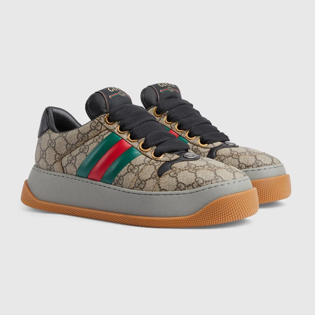 P660 Original item Private mold opening Gucci New Screener series Couple model Chubby Bread shoes Small dirty shoes Fatty Double G Casual sneakers Original purchase Development Original purchase Development Screener series sneakers are inspired by the classic sneakers of the 1970s. They are named after the defensive action in sports. They are decorated with striped webbing on the side and embellished with retro Gucci logos. These sneakers are made of GG canvas. Purple leather details add depth to the piece with sharp contrast, and the details are fuller. Exquisite packaging at the delivery counter Fabric: Original imported cowhide + double G fabric Lining: Original customized cowhide Sole: Original molded TPU outsole Sole thickness: 6CM Size: Women's 35-40 / Men's 39-44